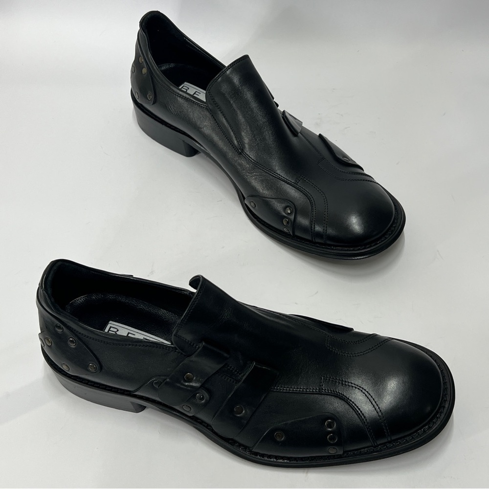 BETA Men’s Size 41 US 8.5 Slip On Black Dress Shoe excellent new without tags